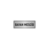 Özarslan Dizayn Departman Kapı İsimliği Mescid 7x20 cm Gümüş Renk Metal Yönlendirme Levhası