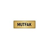 Özarslan Dizayn Departman Kapı İsimliği Mutfak 10x20 cm Altın Renk Metal Yönlendirme Levhası