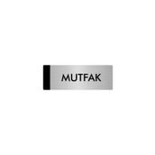 Özarslan Dizayn Departman Kapı İsimliği Mutfak 10x20 cm Gümüş Renk Metal Yönlendirme Levhası