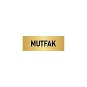 Özarslan Dizayn Departman Kapı İsimliği Mutfak 5x20 cm Altın Renk Metal Yönlendirme Levhası