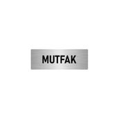 Özarslan Dizayn Departman Kapı İsimliği Mutfak 5x20 cm Gümüş Renk Metal Yönlendirme Levhası
