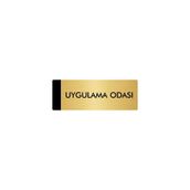Özarslan Dizayn Departman Kapı İsimliği Uygulama Odası 10x20 cm Altın Renk Metal Yönlendirme Levhası