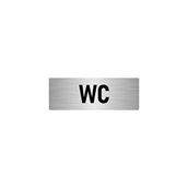 Özarslan Dizayn Departman Kapı İsimliği Wc 7x20 cm Gümüş Renk Metal Yönlendirme Levhası