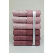Özdilek Ditsy 6 Adet Pembe Mürdüm Havlu Seti
