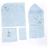 Özdilek Erkek Bebek Bugs Bunny Mavi Bambu Bornoz Seti