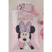 Özdilek Minnie Mouse Lisanslı Trend Pembe Tek Kişilik Nevresim Takımı