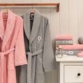 Özdilek Wedding Gri Pudra Aile Bornoz Seti