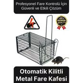 Özel Üretim Etkili Pratik Güvenli Hayvan Kemirgen Kontrolü Yaylı Otomatik Kilitli Metal Fare Kafesi