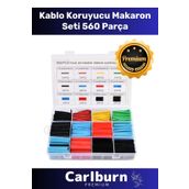 Özel Üretim Isıya Dayanıklı Renkli Telefon Şarj Yalıtım Amaçlı Kablo Koruyucu Makaron Seti 560 Parça