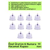 Özel Üretim Yüksek Kaliteli Selülit Çatlak Giderici Vakumlu 6 Numara Hacamat Kupası 50 Adet