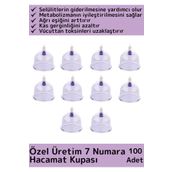 Özel Üretim Yüksek Kaliteli Selülit Çatlak Giderici Vakumlu 7 Numara Hacamat Kupası 100 Adet