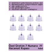 Özel Üretim Yüksek Kaliteli Selülit Çatlak Giderici Vakumlu 7 Numara Hacamat Kupası 20 Adet