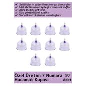 Özel Üretim Yüksek Kaliteli Selülit Çatlak Giderici Vakumlu 7 Numara Hacamat Kupası 50 Adet