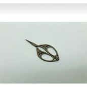 Ozn Aksesuar Vintage Dikiş Nakış Söz Nişan Makası Motifli Bakır