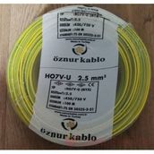 Öznur 2.5 mm Nya Sarı Yeşil 100 m %100 Bakır Kablo
