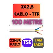 Öznur 3 x 2.5 100 mt Beyaz Ttr Kablo