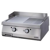 Öztiryakiler 700 OGG 8070 Yarı Oluklu Gazlı 80x70 cm Sert Krom Kaplı Grill Plate