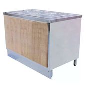 Öztiryakiler 7912.15070.A0 Sıcak Servis Ünitesi, Elektrikli Ahşap Kaplı, 150x70 Cm