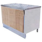 Öztiryakiler Ara Raflı Ahşap Kaplı 120x70 cm Nötr Servis Ünitesi