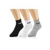 OZZY SOCKS 3 Çift Kısa Tenis Spor Çorabı - Pamuklu - Erkek ve Kadın Çorap- Asorti Paket (35-38)