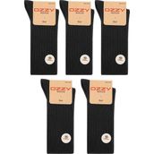 Ozzy Socks 5 Çift Kışlık Siyah Erkek Lambswool Yünlü Uyku Çorabı Soft Touch - 01-Siyah - 40 - 44