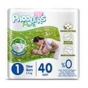Paddlers Pure No:1 Yenidoğan 40 Adet Bebek Bezi