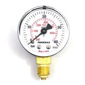 Pakkens 1/4 inç Çap 50 0/40 Bar Kuru Tip Basınç Ölçer Manometre Basınç Göstergesi