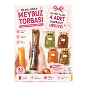 PALPAK Tek Kullanımlık Meybuz Poşeti 40 Adet (5.5x22 cm) –4 Adet Kalpli Kavanoz Poşet Hediyeli