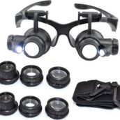Paltava Ctn Gözlük Modeli 10X 15X 20X 25X Lens,2Led Işıklı,Büyüteç