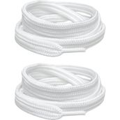 palwin Exclusive 120 cm Ayakkabı Bağcığı, Yassı Çift Katmanlı Örgülü Nike Adidas Vans Için Bağcık - Beyaz