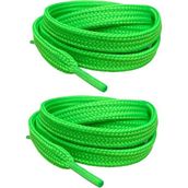 Palwin Exclusive 120 cm Ayakkabı Bağcığı, Yassı Çift Katmanlı Örgülü Nike Adidas Vans Için Bağcık - Fıstık Yeşili