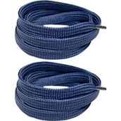 palwin Exclusive 120 cm Ayakkabı Bağcığı, Yassı Çift Katmanlı Örgülü Nike Adidas Vans Için Bağcık - Lacivert
