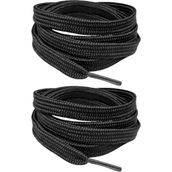 palwin Exclusive 120 cm Ayakkabı Bağcığı, Yassı Çift Katmanlı Örgülü Nike Adidas Vans Için Bağcık - Siyah