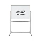 Panda 120X140 Cm Çelik Emaye Yüzey Mobil Yazı Tahtası 360° Dönerli