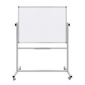 Panda Ayaklı Yazı Tahtası Mobil Çift Taraflı Tekerlekli 360 Dönerli Laminant 90x120 cm - Beyaz
