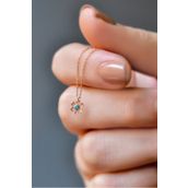 Papatya Silver UVPS100906 Firuze Taşlı Papatya Model Rose Kaplama 925 Ayar Gümüş Kolye