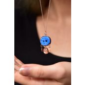 Papatya Silver UVPTS100283 925 Ayar Rose Kaplama Camdaki Kız Süryani Nazar Boncuğu Pusula Gümüş Kolye