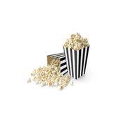 papercraft 8'li Mısır Kutusu Çizgili Renk Popcorn Patlamış Mısır Kutusu Masa Üzeri Süsleri