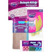 Parex Ultra Emici Bez , Bulaşık Eldiveni, Süngeri ve Altlığı Paketi