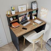 Paris Çalışma Masası , Çocuk Çalışma Masası, Ofis Masası, Bilgisayar Masası 100 cm - Atlantik Çam - Antrasit