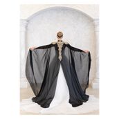 paris in paris YENİ NESİL SİYAH KAFTAN-BİNDALLI-GELİNLİK ÜSTÜ PELERİN-ŞİFON KAFTAN-SİYAH KINA ELBİSESİ