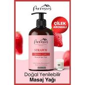 Parnassos Doğal Çilek Ve Yasemin Özlü Ve White Benzersiz Afrodizyak Etkili Aromaterapi Masaj Yağı Seti 300 Ml