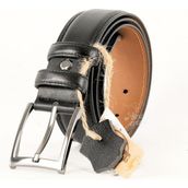 Parscraft Battal Boy / Büyük Beden 3,5 cm Klasik Erkek Hakiki Deri Kemer - 000-Siyah - 165 cm