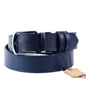 Parscraft Hakiki Deri Çift Taraflı Erkek Kemer 4 cm Taba - Siyah (Lacivert, 120 cm)