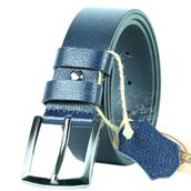 Parscraft Hakiki Deri Erkek Kemer 4 cm Kot Kumaş Pantolon Spor Kemer (Lacivert, 135 cm)