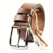 Parscraft Hakiki Deri Erkek Kemer 4 cm Kot Kumaş Pantolon Spor Kemer (Taba, 130 cm)