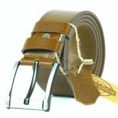 Parscraft Hakiki Manda Derisi Erkek Kemer 4,5 cm Taba Kot Pantolon Spor Kemer - 105 cm