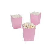 Parti dolabı 8li Pembe Baskısız Popcorn Kutusu ( Mısır , Cips , Ikram Kutusu )