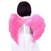 Parti Kostum Pembe Renk Bebek Boy Kucuk Melek Kanadi 40X55 Cm
