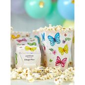 partince Pastel Kelebek Çiçek Tema 8'li Popcorn Patlamış Mısır Kutusu